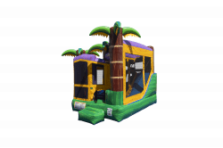 BB2378 Backyard20Combo20Module20Tropical20Mardi20Gras HR 02 1715644954 Tropical Mardi Gras Bounce House W/Slide