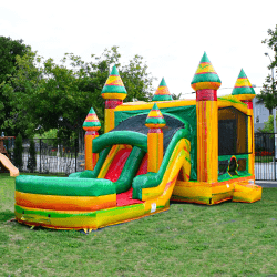 JCX CFD32RAF 02 1714179625 Fiesta Dual Lane Bounce House W/Slide